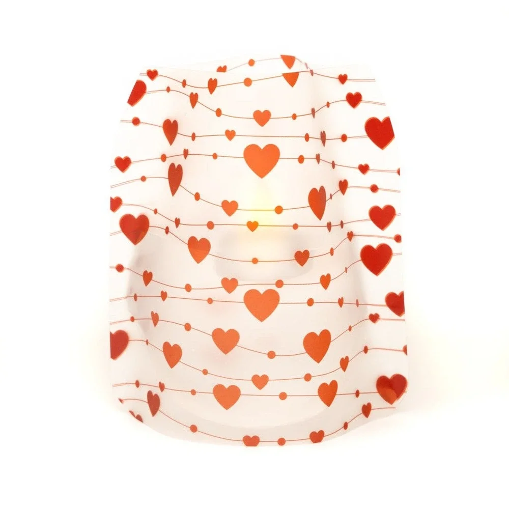 Luminary‎ Lanterns 4 Pack Water Activated Floating LED Candles Heart Pattern